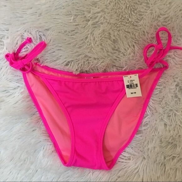 New! VS PINK ruched side tie bikini bottoms - Picture 2 of 6